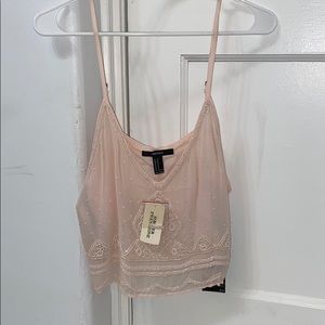 Forever 21 medium light pink beaded tank